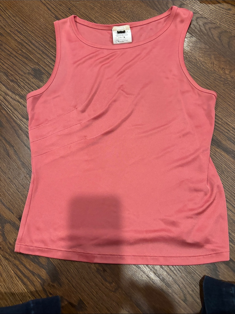 Versus Versace Coral Pink Scoop Neck Tank Top